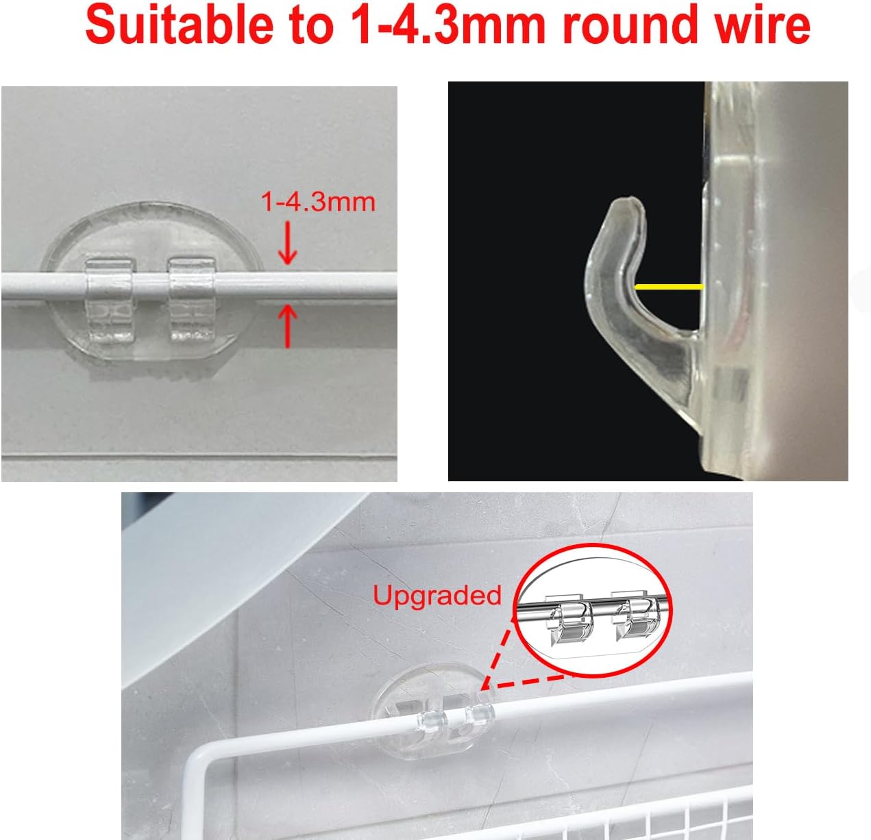 8 Pcs Corner Shower Caddy Adhesive Hooks 1
