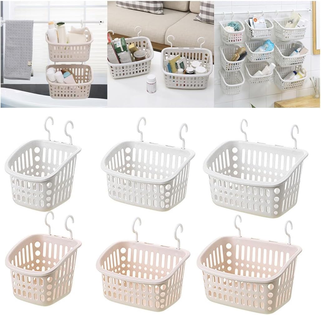 Durable Plastic Wall Mount Storage Basket for Home Kitchen Bathroom
