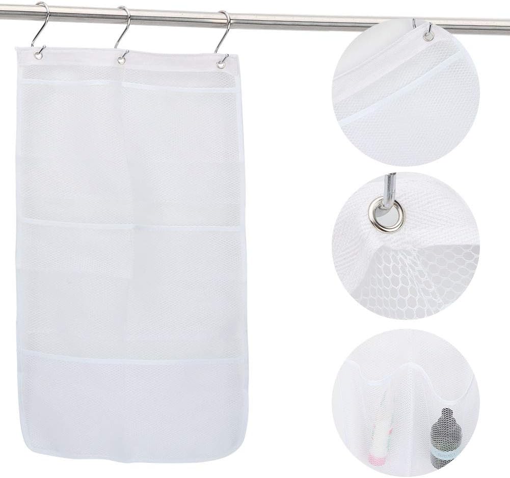 Srliya Large Shower Caddy with 4 Grommets and Metal Hooks