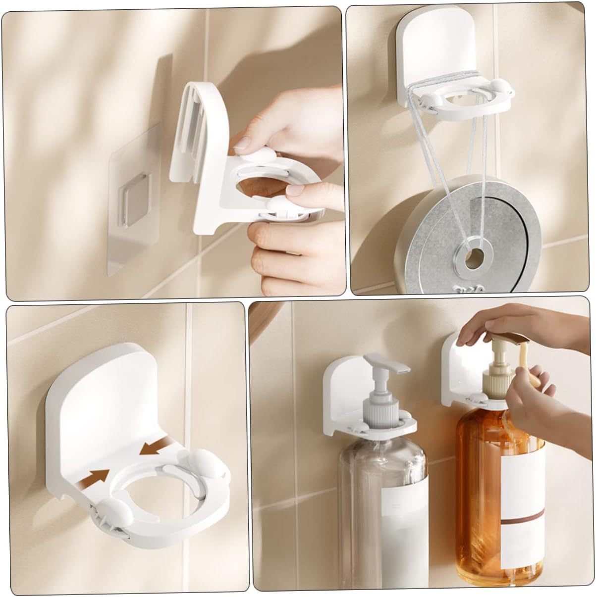 Garneck Wall Mounted Shampoo Dispenser No Drilling