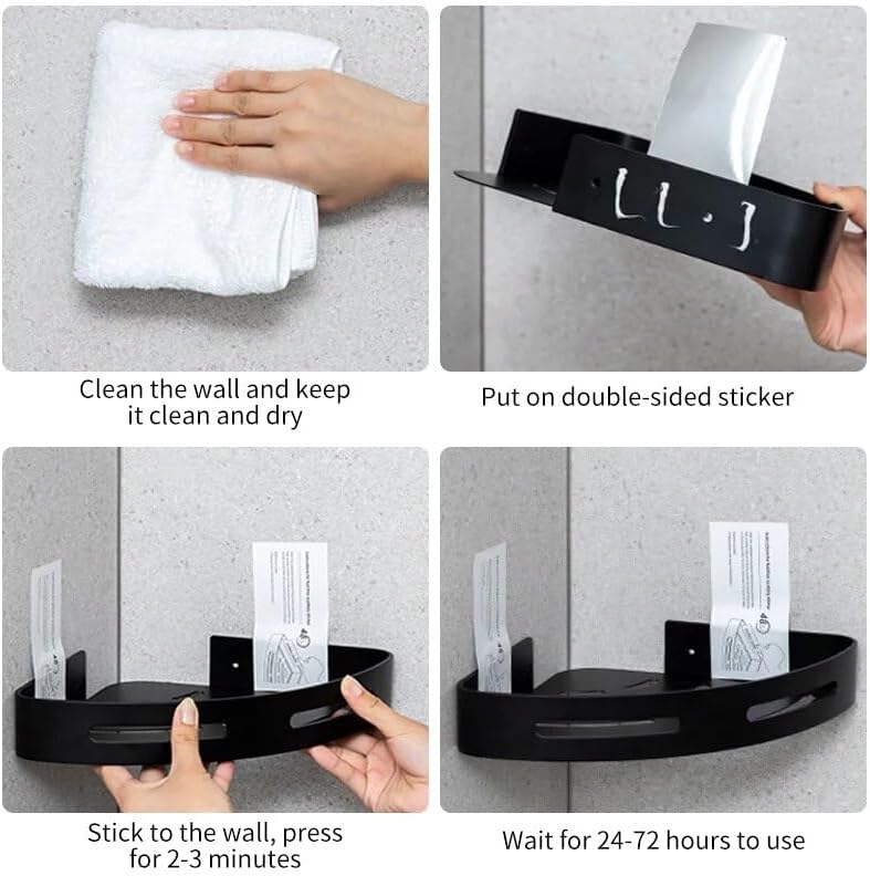 BAHELS Triangle Shower Caddy with Storage Shelves