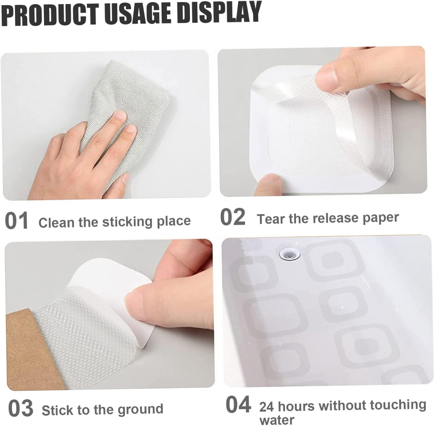 Ciieeo Non-Slip Bathtub Stickers 20pcs Easy Peel