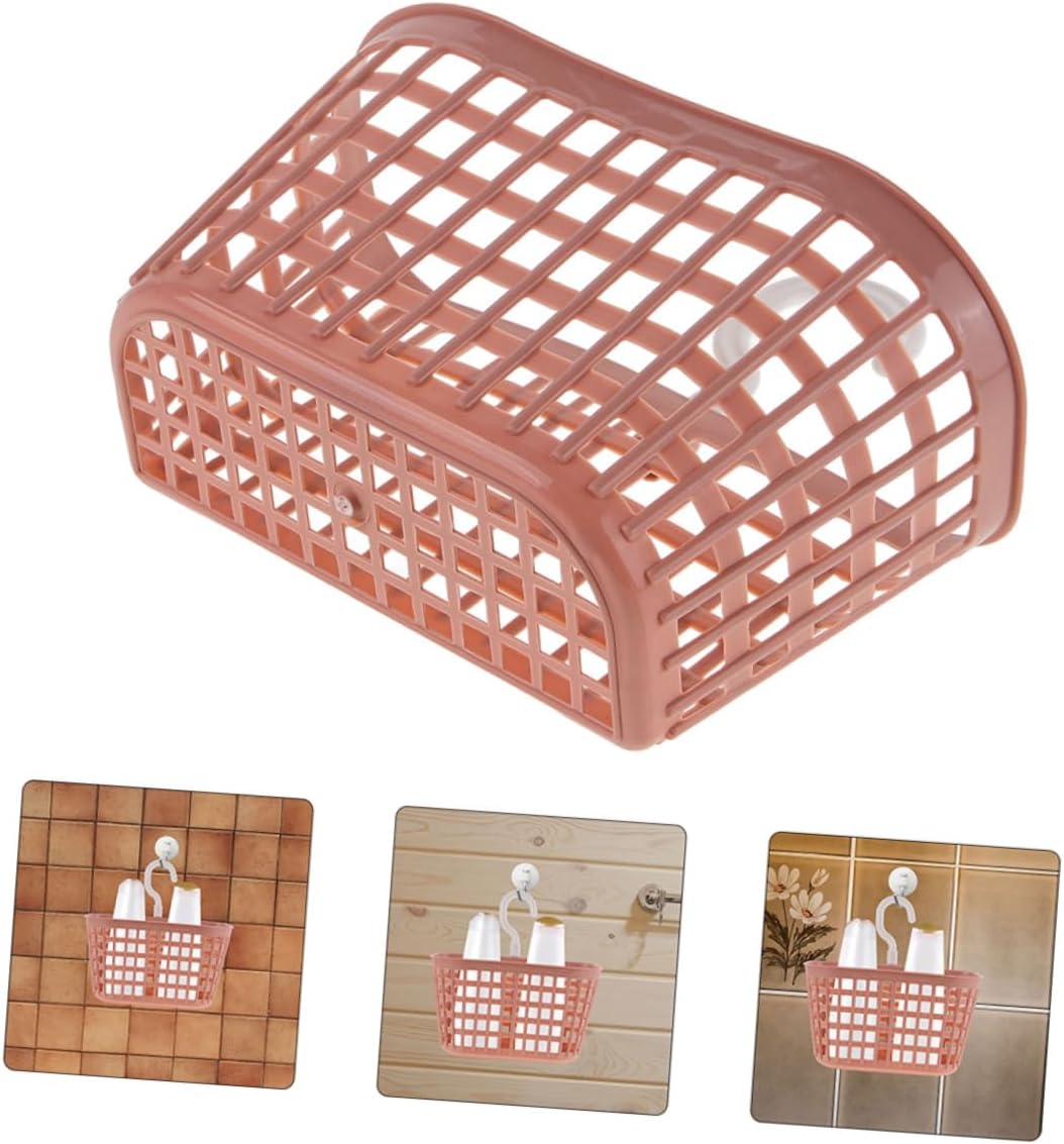 SOLUSTRE 2pcs Wall Mounted Plastic Shower Basket