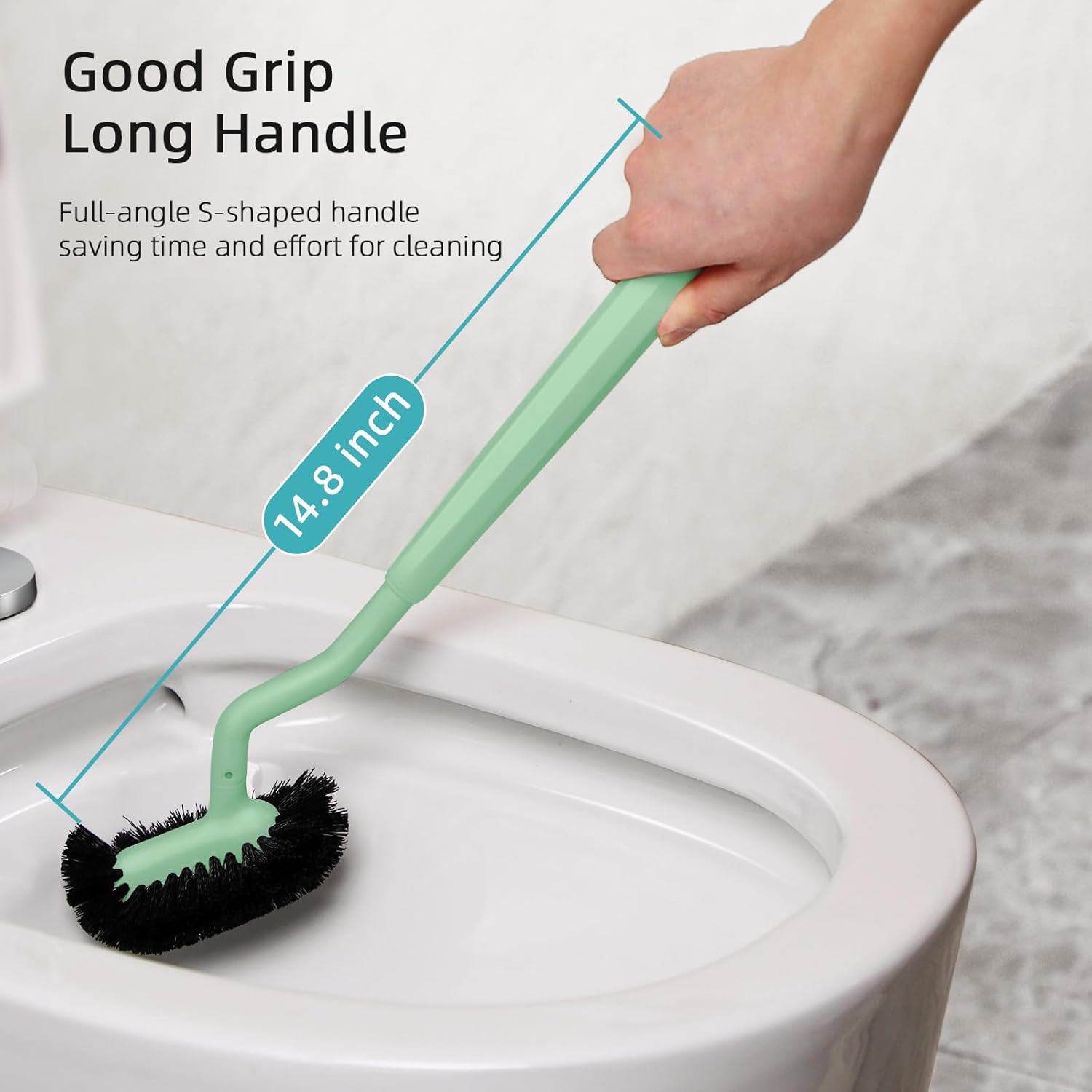 HAMITOR Toilet Brush Holder Set - Green 1
