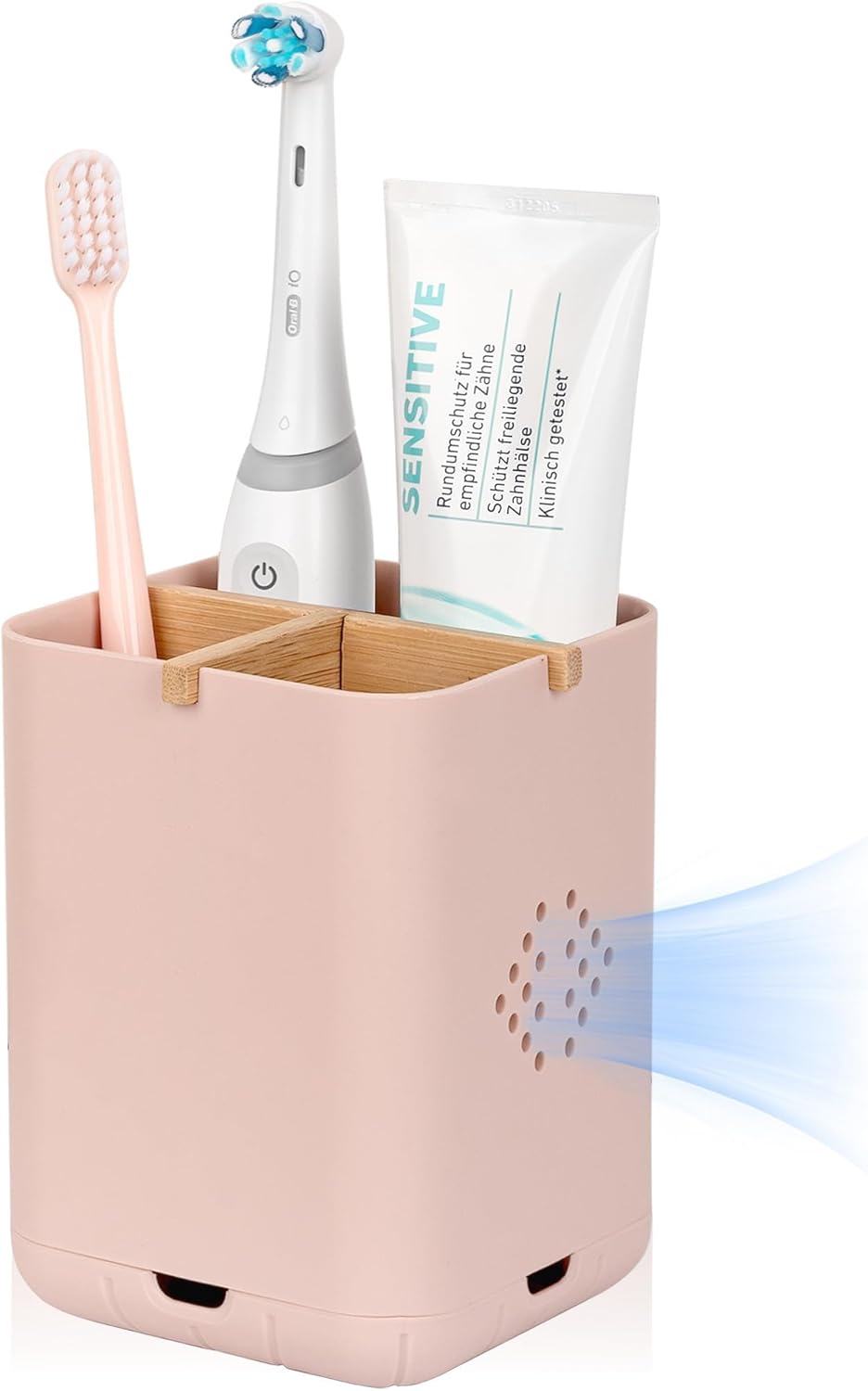 Rejomiik 3-Slot Pink Toothbrush Holder