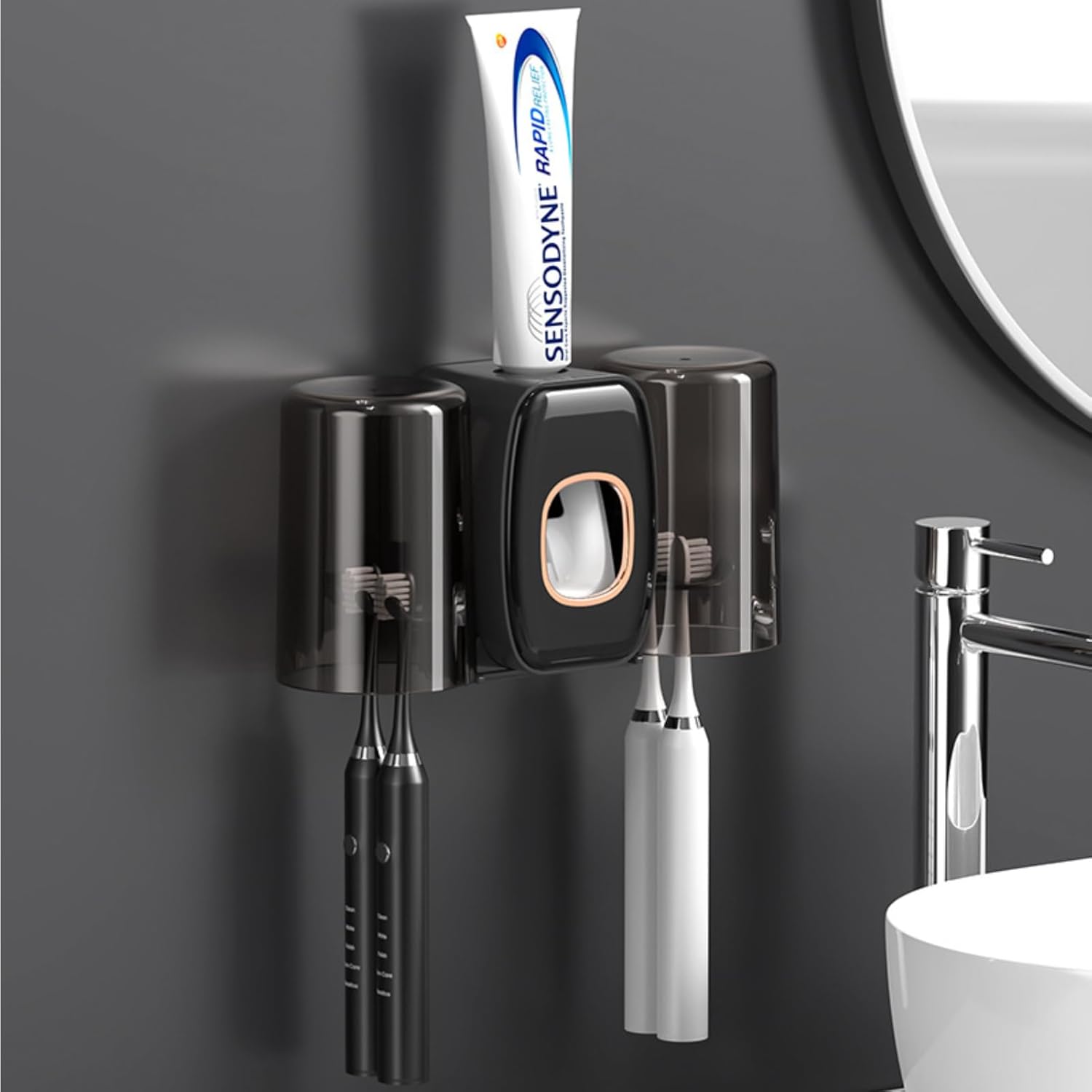 MYLAMZAL Toothbrush Holder Set - Black 1