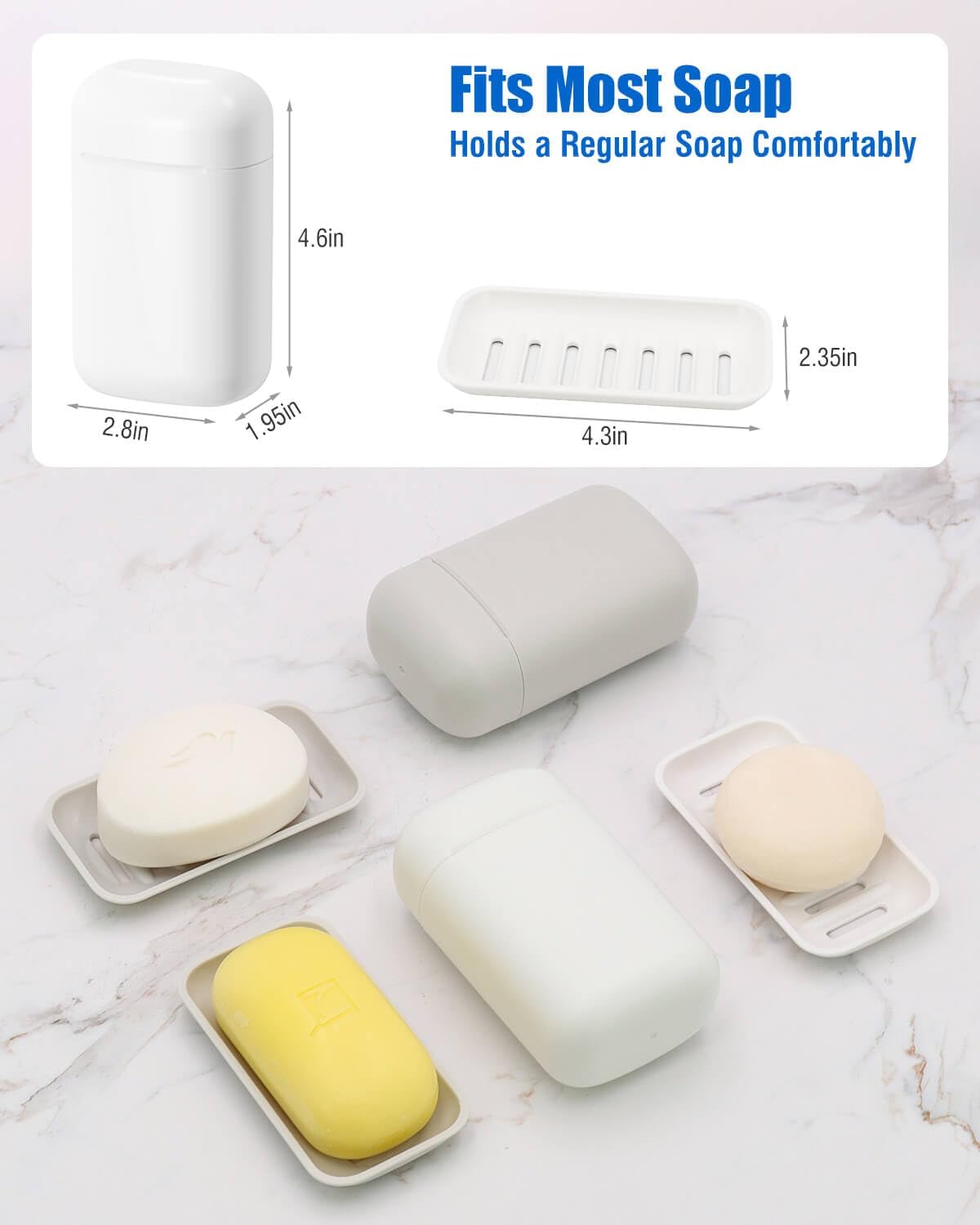 Minimalist Travel Soap Case with Leak Proof Silicone Seal