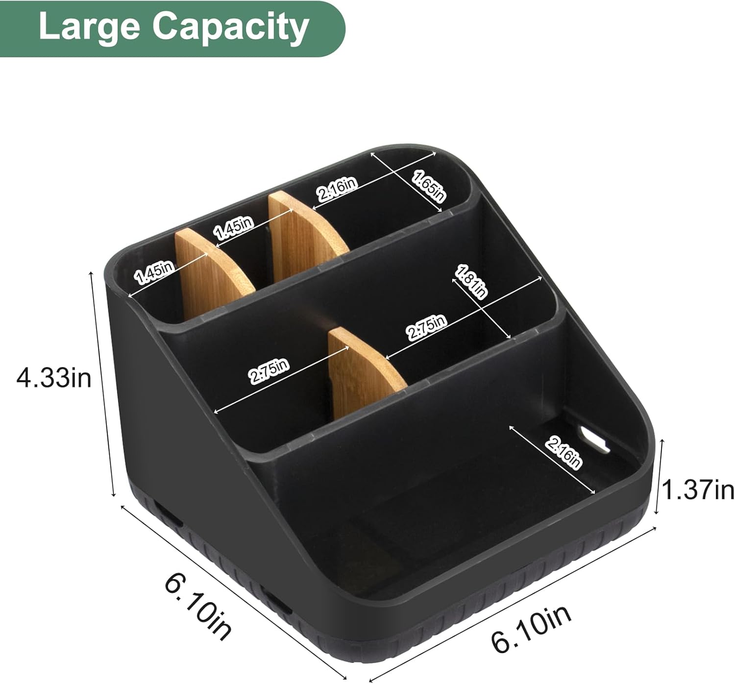 Chintu 6 Slots Toothbrush Holder with Drainage Anti-Slip and Detachable Design