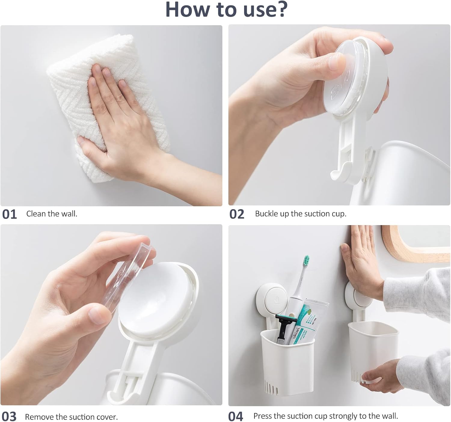 TAILI Suction Toothbrush Holder 2 Pack 1