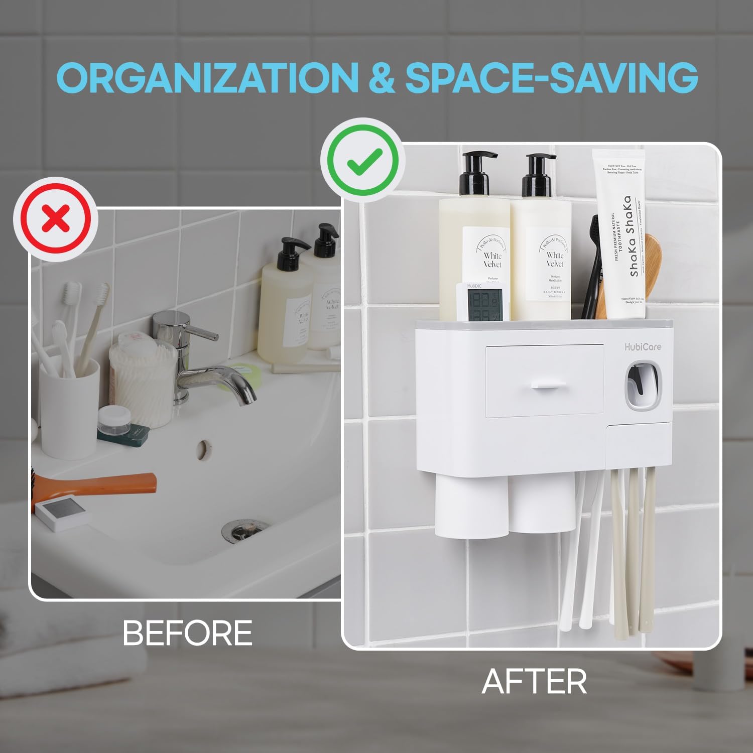 HuBDIC HubiCare Toothbrush Holder with Dispenser