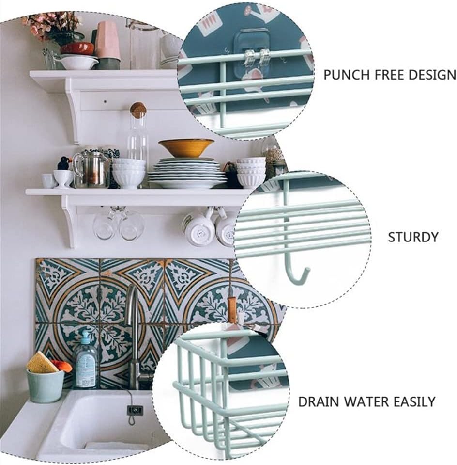 BAHELS Shower Caddy Green Wall Mounted Organizer 1