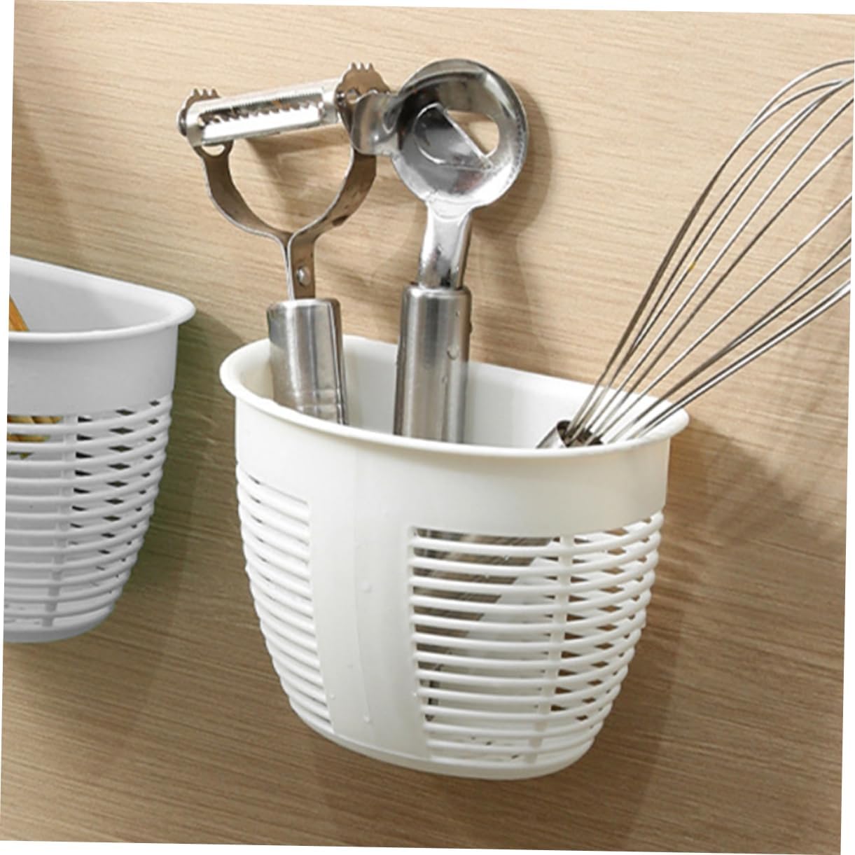 OKUMEYR Wall Mounted Bathroom Storage Basket with Drainage