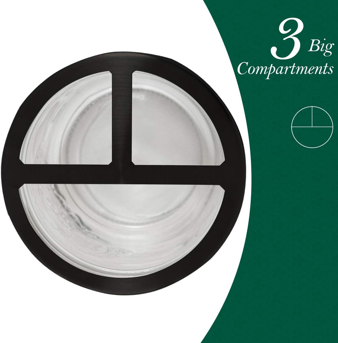 Bonris 16oz Glass Toothbrush Holder with Stainless Steel Lid