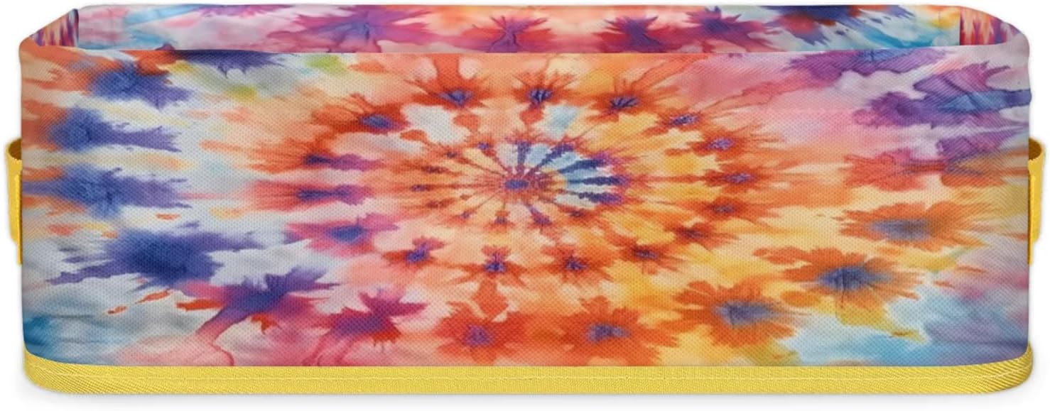 Snatocys Tie Dye Toilet Paper Basket with Handles