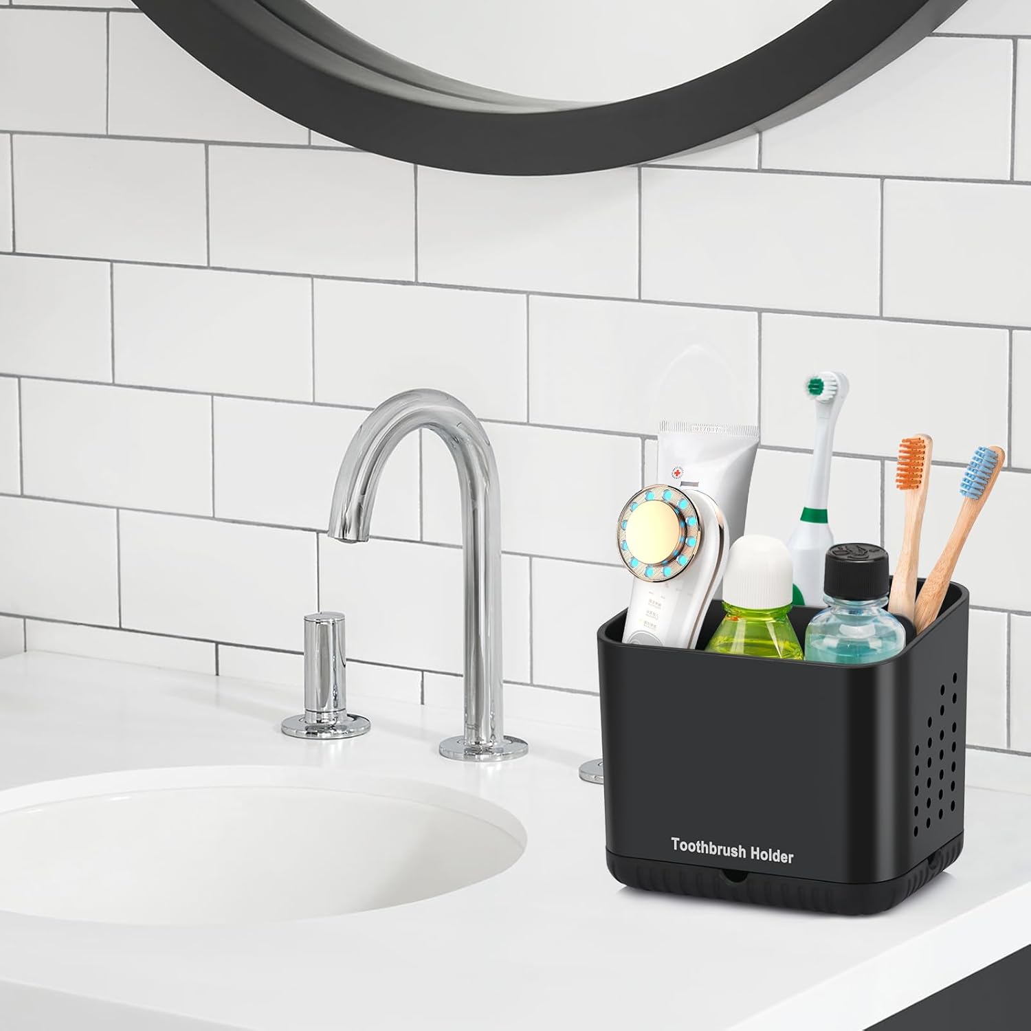PARKMANI 4 Slot Toothbrush Holder for Bathroom 1