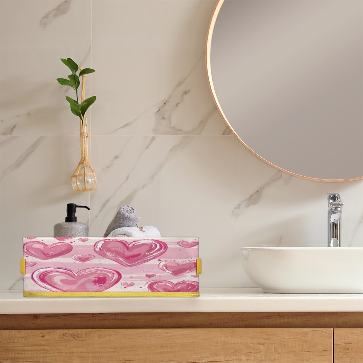 Love Heart Shape Toilet Paper Baskets for Bathroom