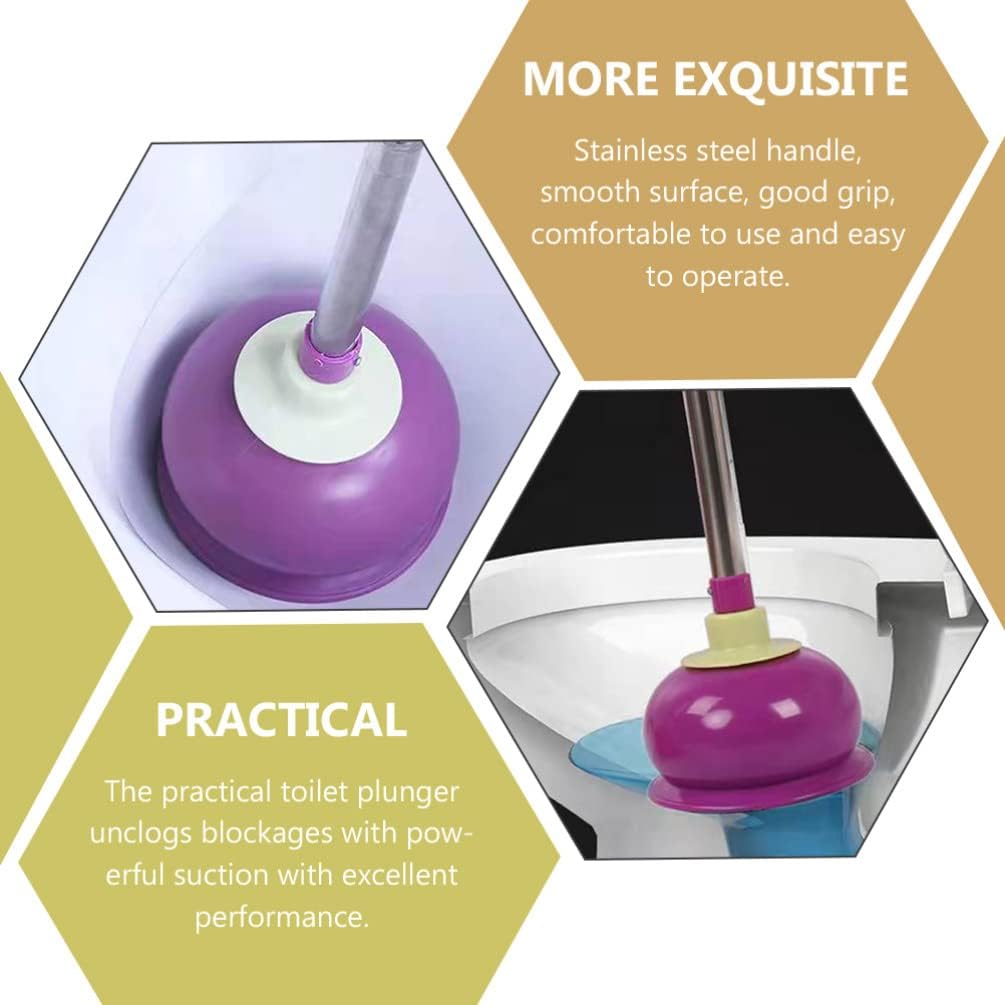 Angoily Purple Toilet Plunger with Handle