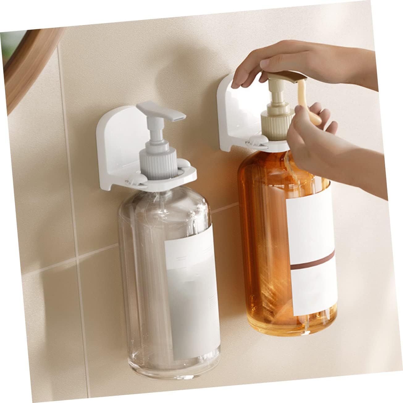Garneck Wall Mounted Shampoo Dispenser No Drilling