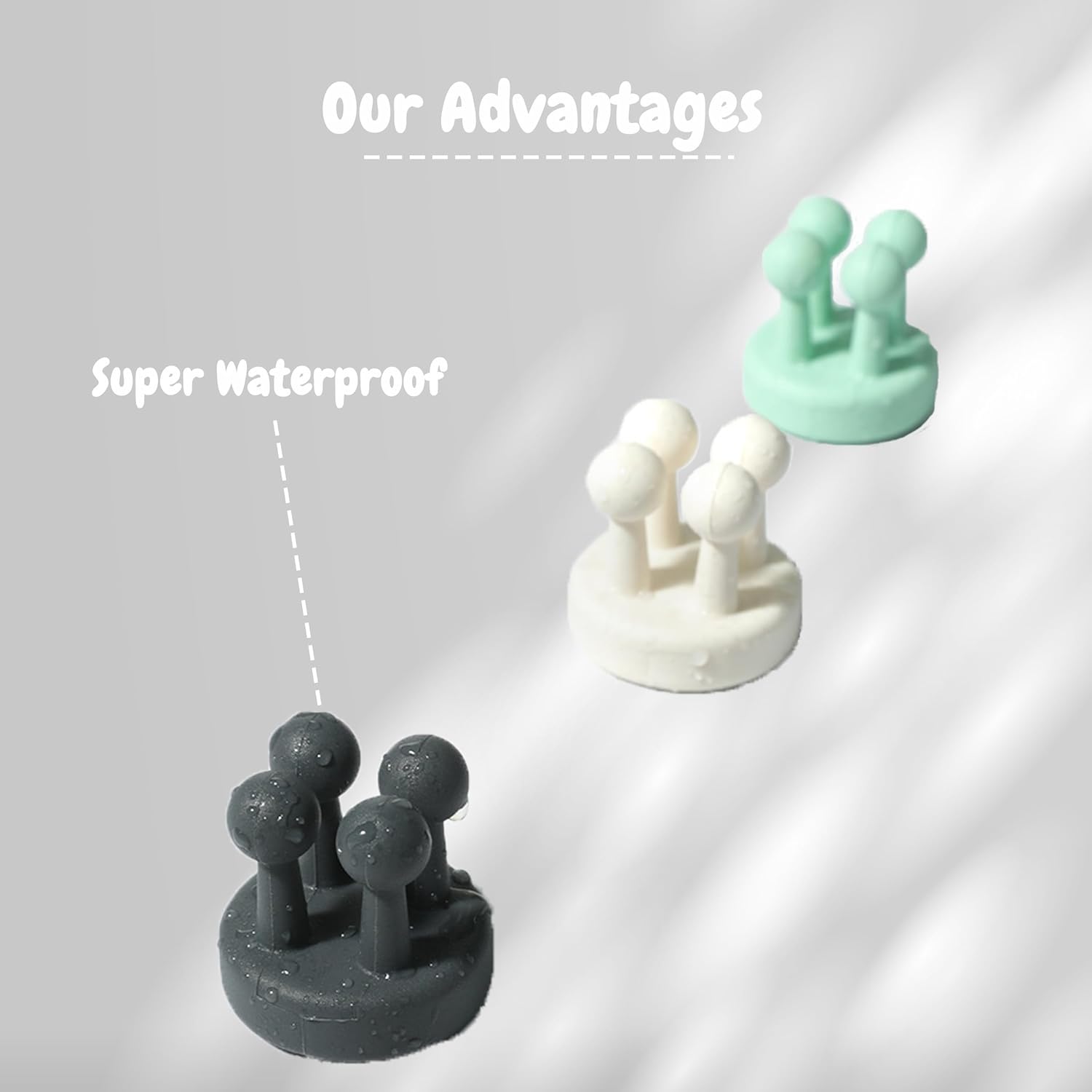8Pcs Silicone Toothbrush Holders No Drilling Self Adhesive