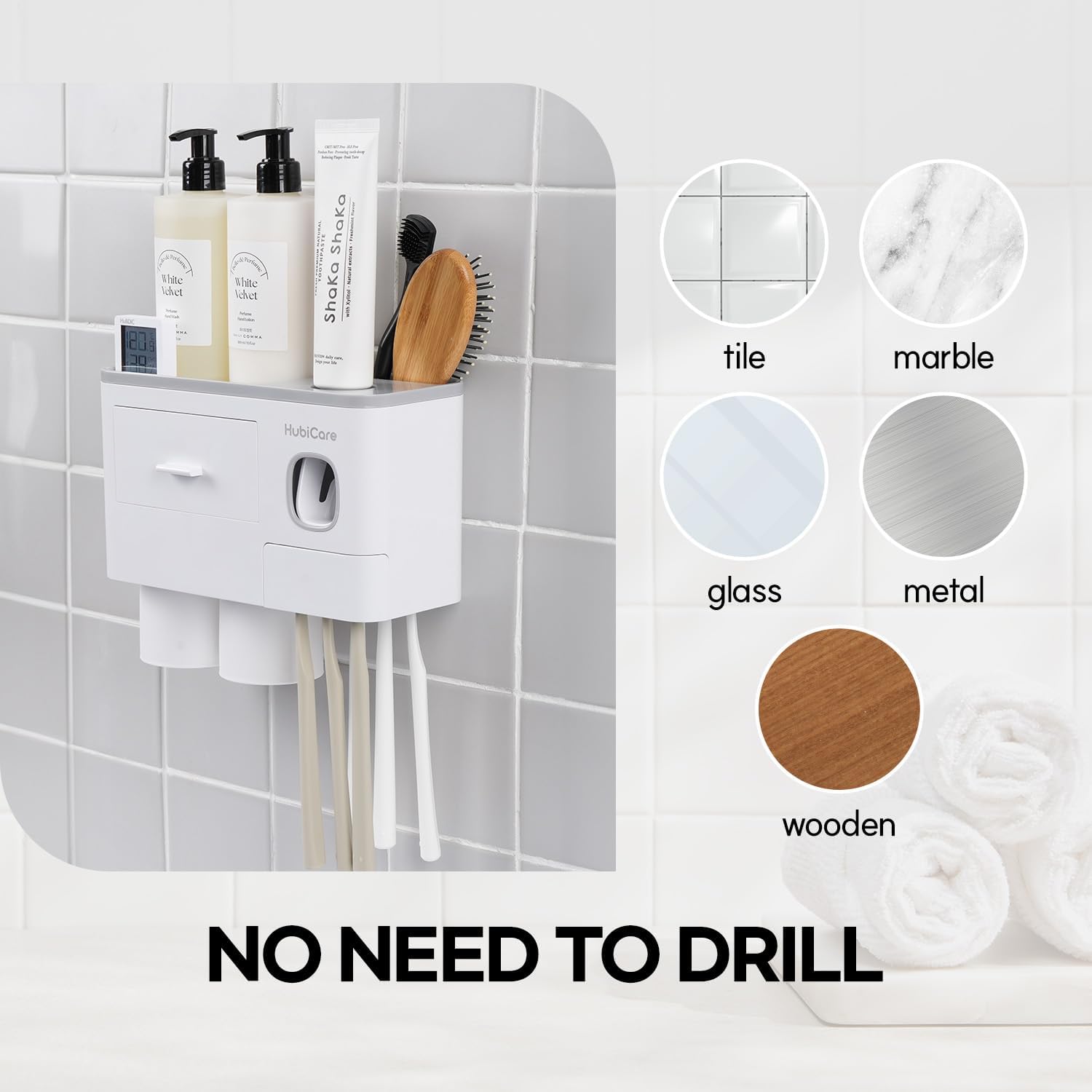 HuBDIC HubiCare Toothbrush Holder with Dispenser