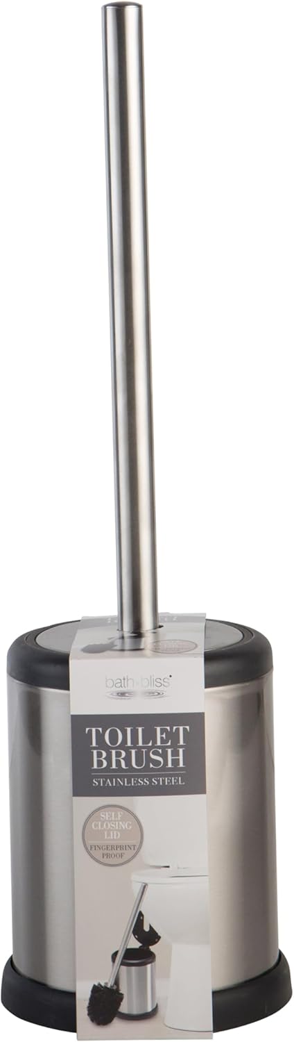 Bath Bliss Toilet Brush with Self-Closing Lid