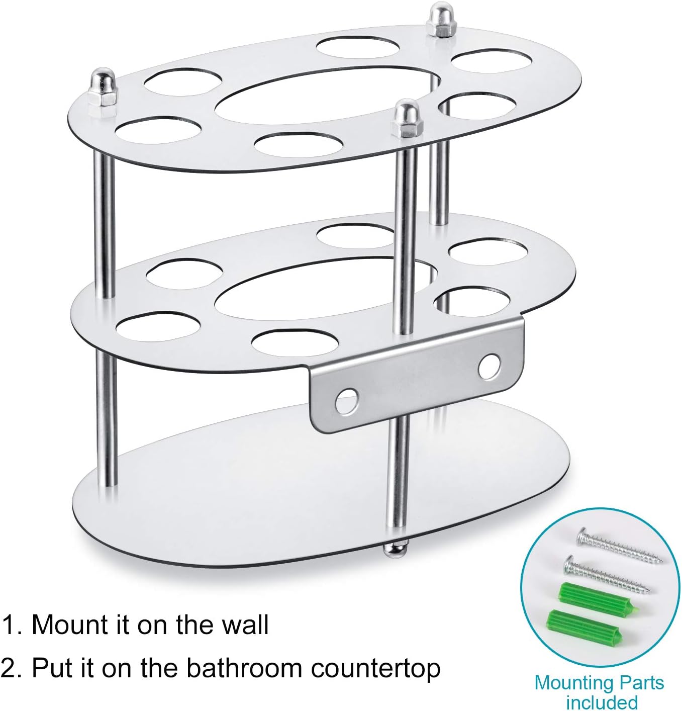 Nowyeh Stainless Steel Toothbrush Holder with 6 Slots 1