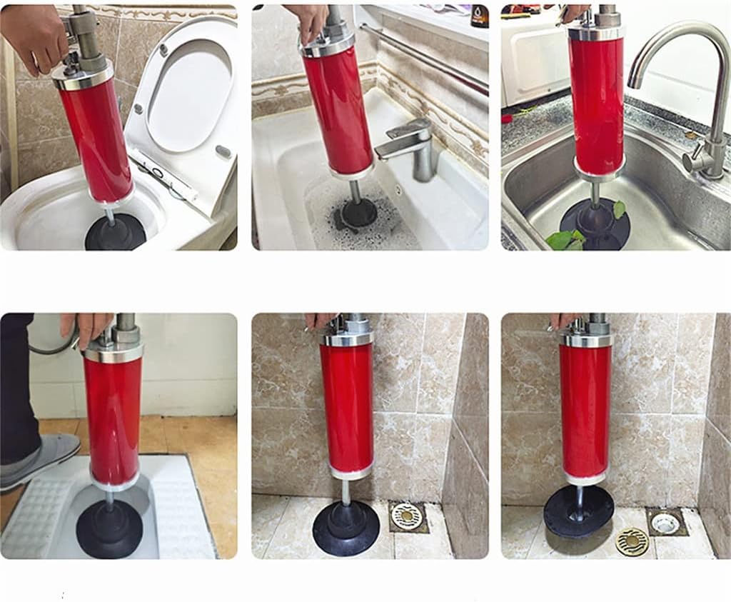 Toilet Plunger with Air Blaster for Quick Clog Removal