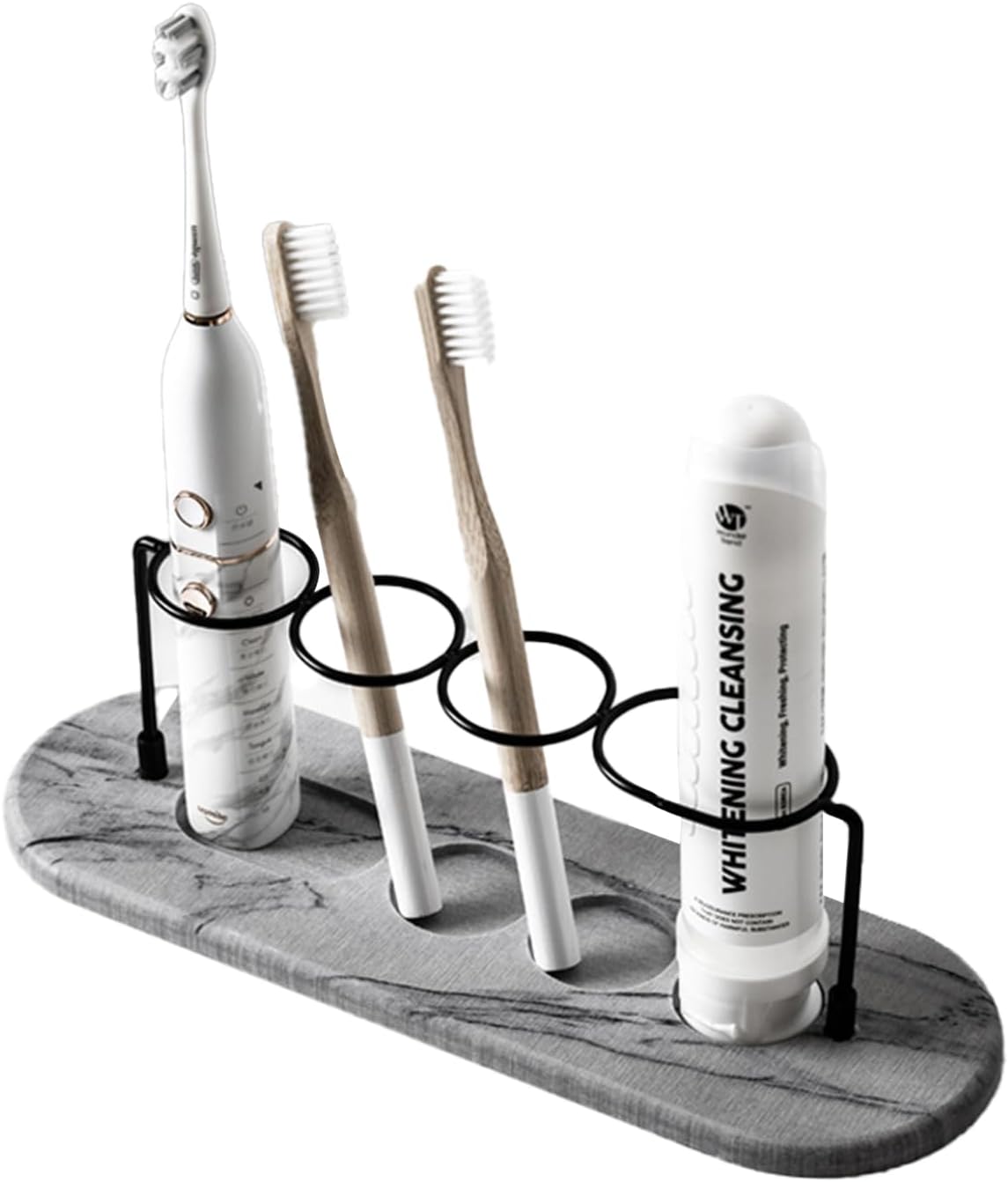 Cmreasj Metal Toothbrush Holder with Diatomite Base 1