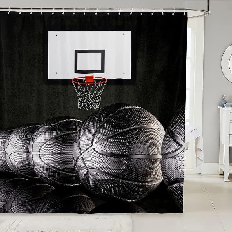 Erosebridal Boys Basketball Shower Curtain Set