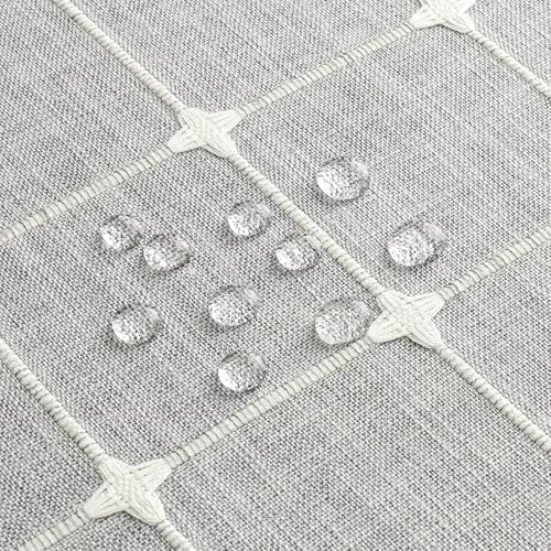 MitoVilla Grey Boho Narrow Shower Curtain Set