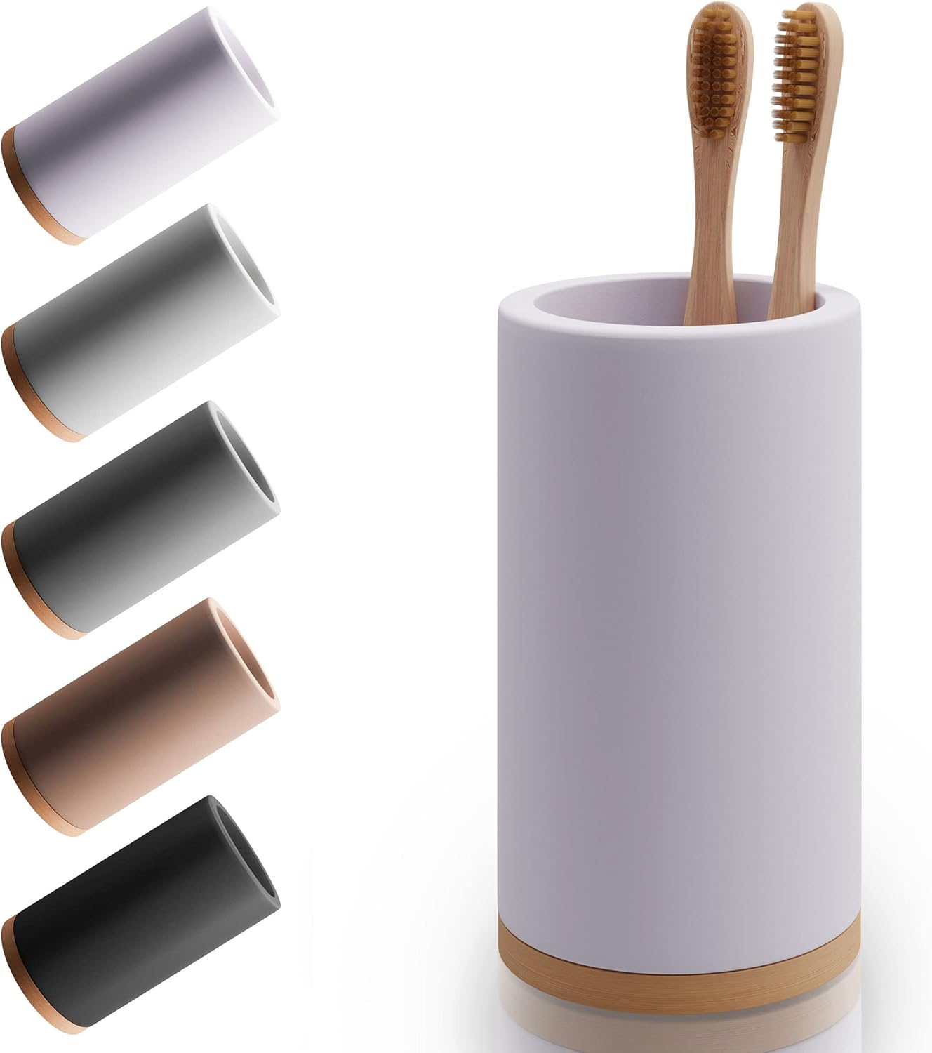Matani Bamboo Toothbrush Holder with Drainage