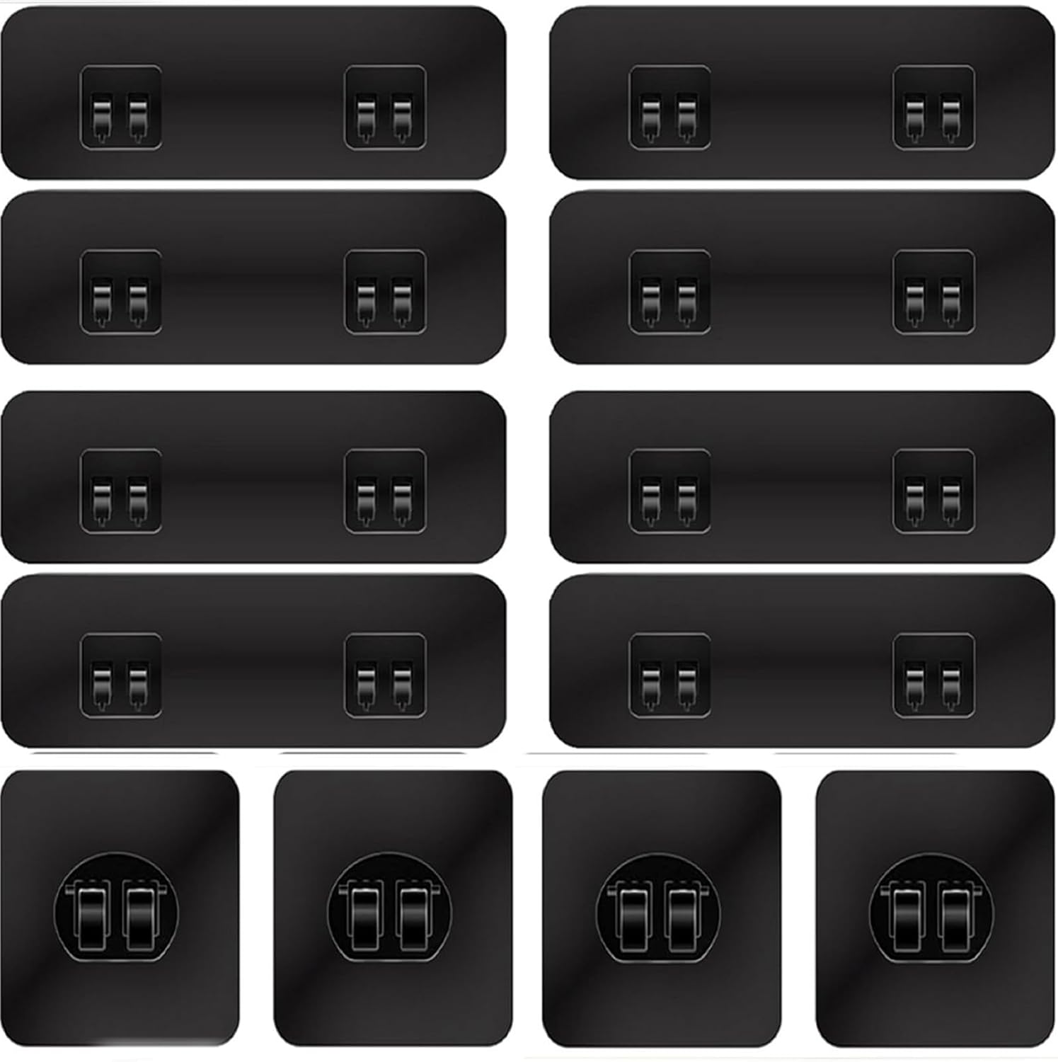 Stylish Black Shower Caddy Adhesive Hooks