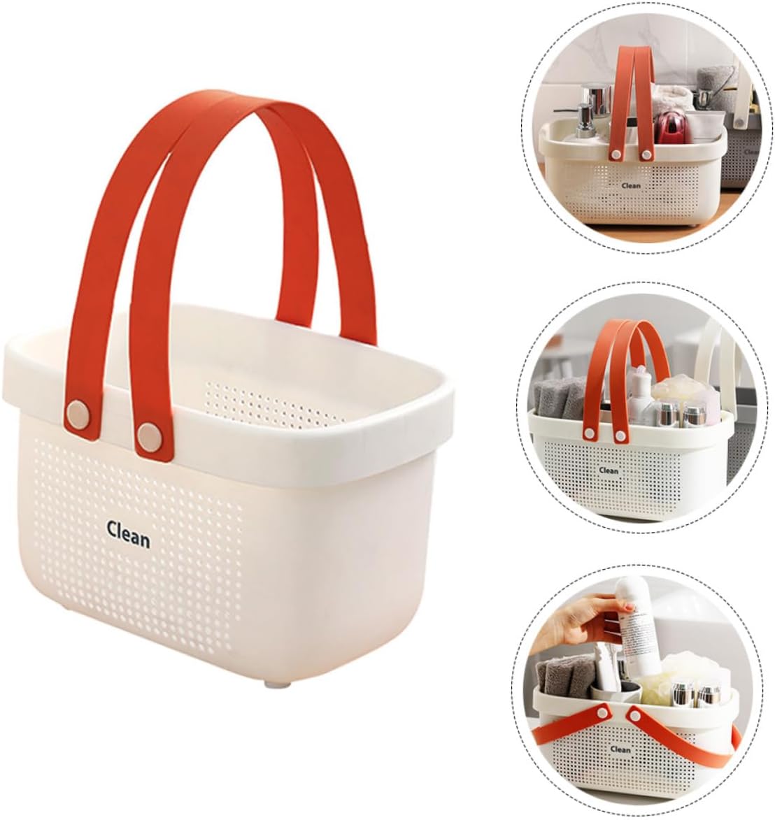 COSMEVIVI Hanging Shower Rustproof Storage Basket with Handle