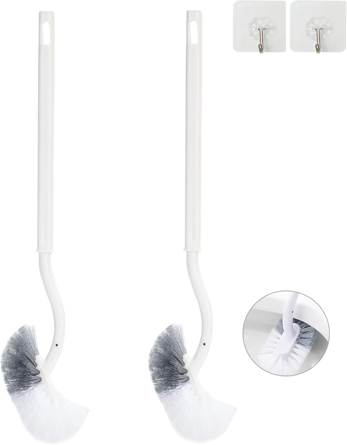 Ryhiac 2 Pack Curved Toilet Bowl Brush Without Holder 1