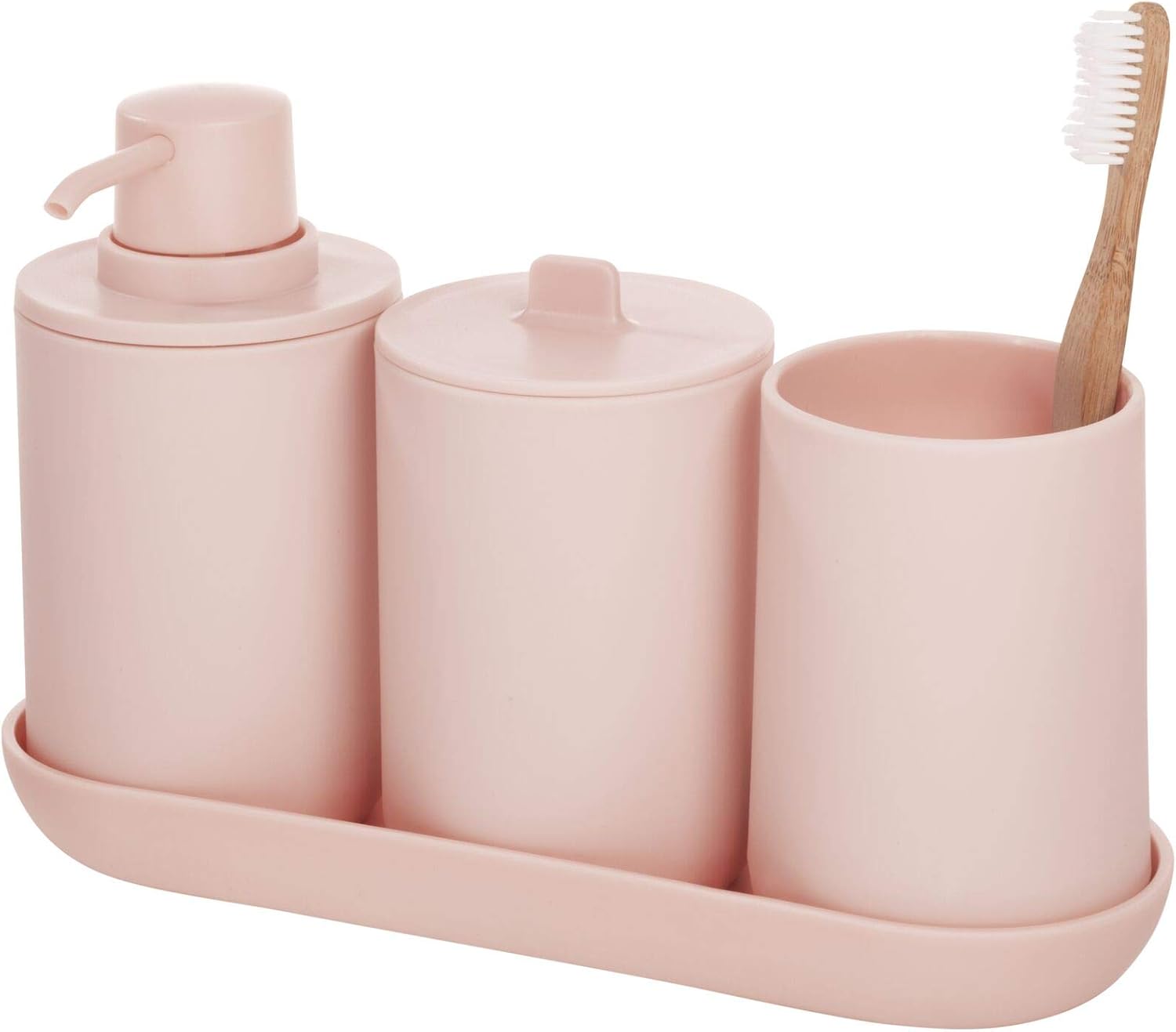 iDesign Cade Toothbrush Holder with 3 Slots Blush