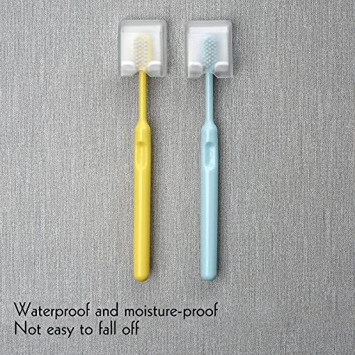 LUEXBOX 4PCS Wall Mounted Toothbrush Holder with Cover