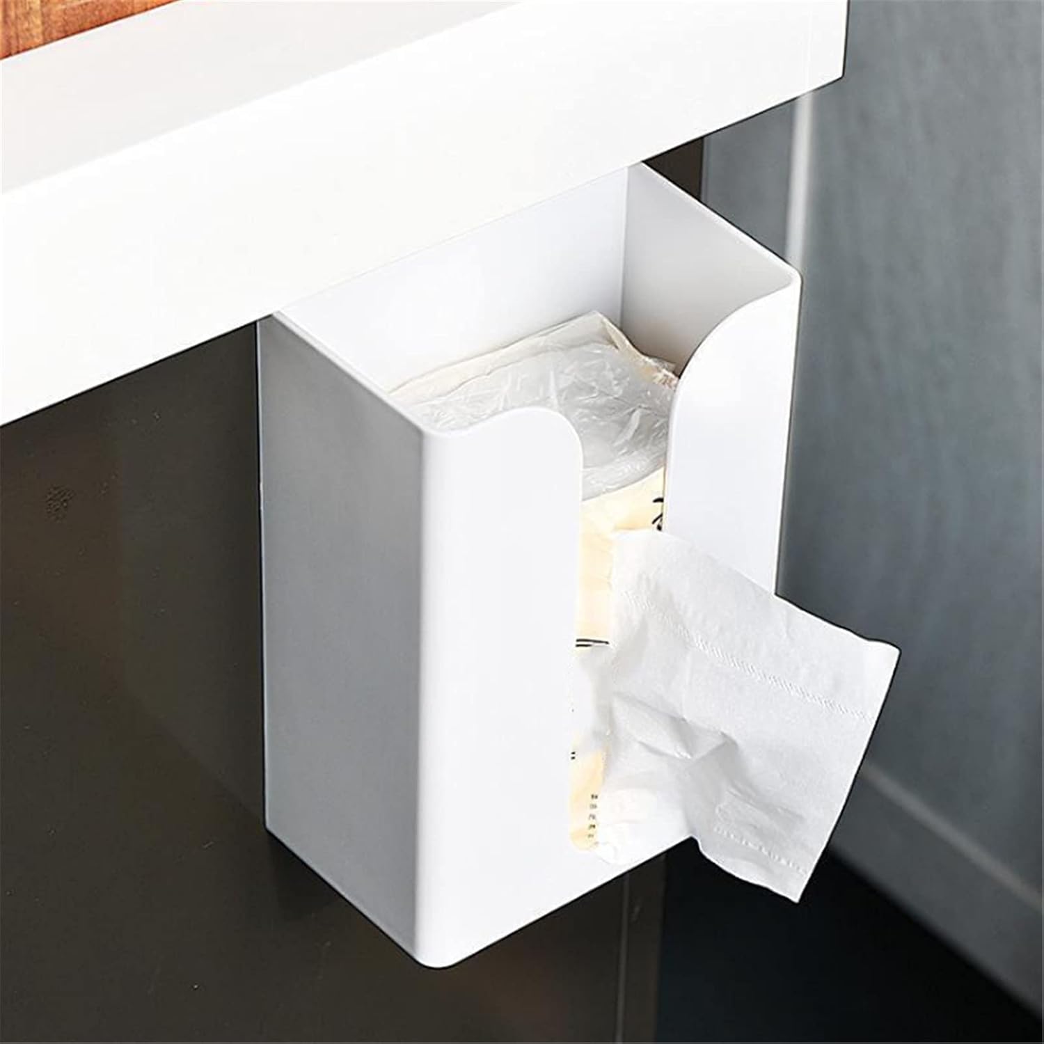 Stsmcl Tissue Box Wall Hanging Multi-Function Minimalist Storage Pink