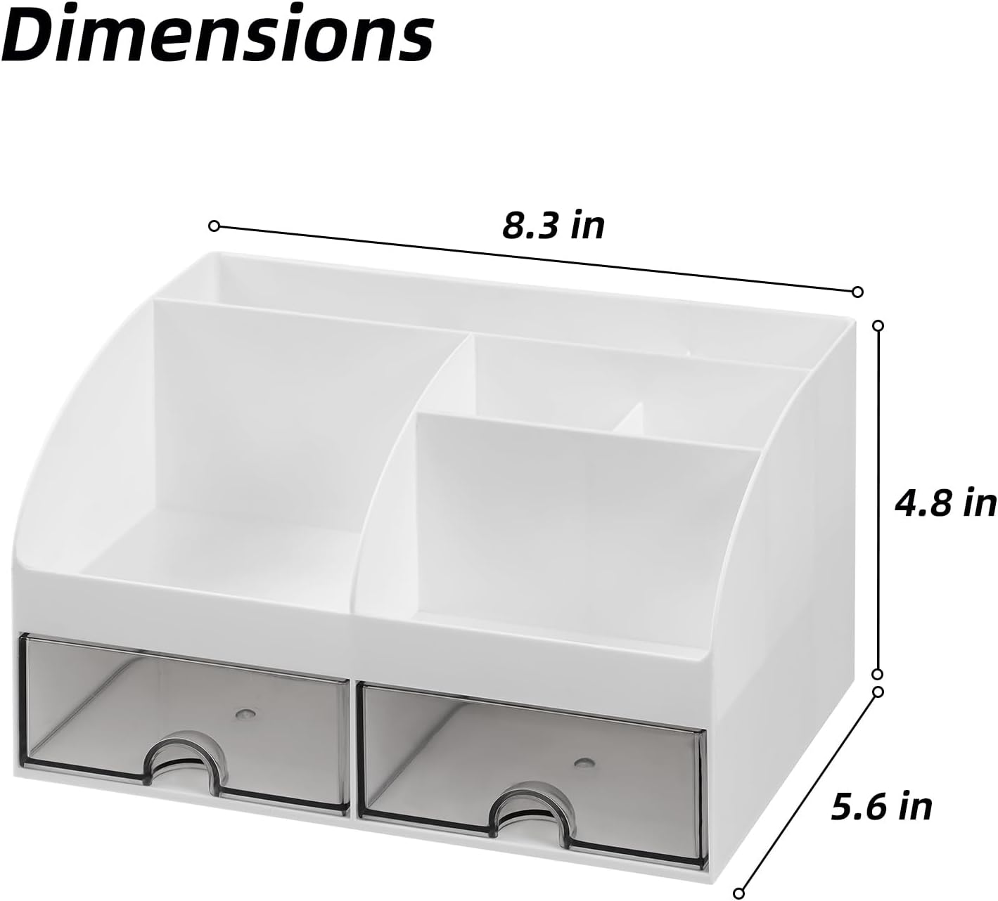 VITVITI Toothbrush Holders with 2 Drawers and 6 Compartments