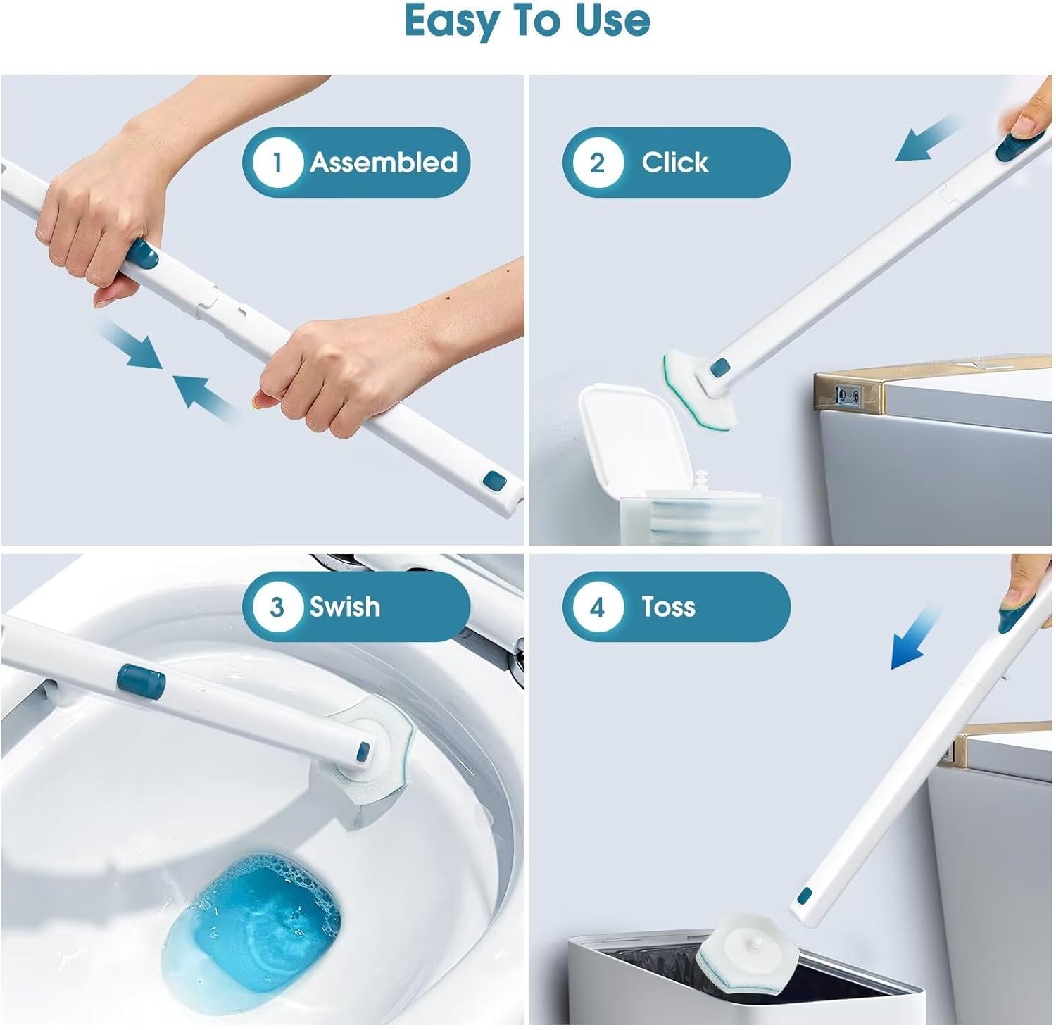 BALORIZ Toilet Cleaning System with 48 Refills