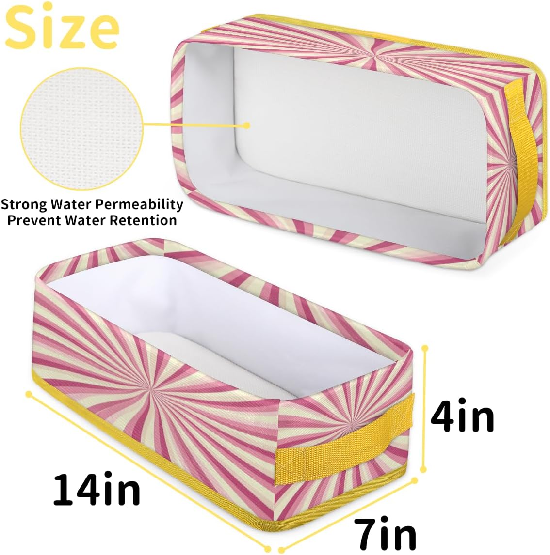 Abstract Swirl Toilet Paper Basket with Handle