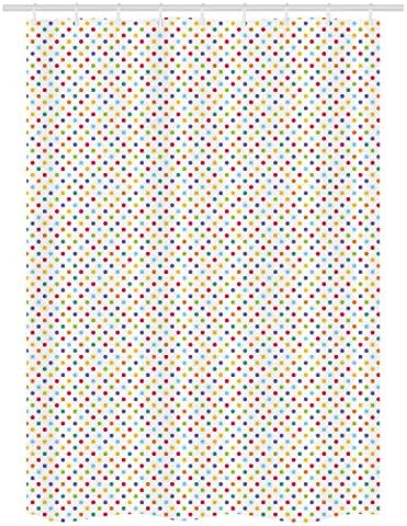 Ambesonne Abstract Polka Dots Shower Curtain Set