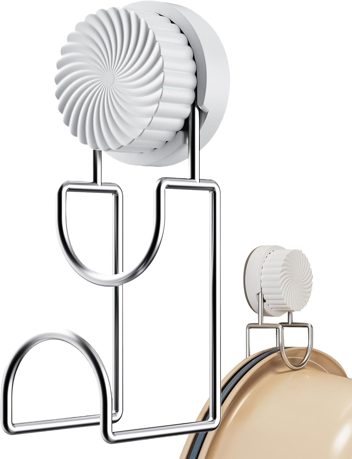 Rotating Suction Cup Shower Hook for Towels and Toiletries