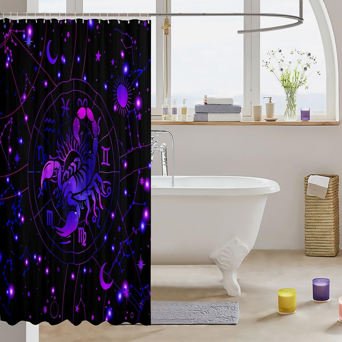 Feelyou Scorpio Shower Curtain 72x72 Constellation Design