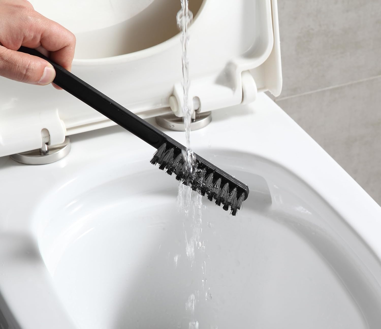 3-in-1 Toilet Brush Plunger Set with Bracket Gray