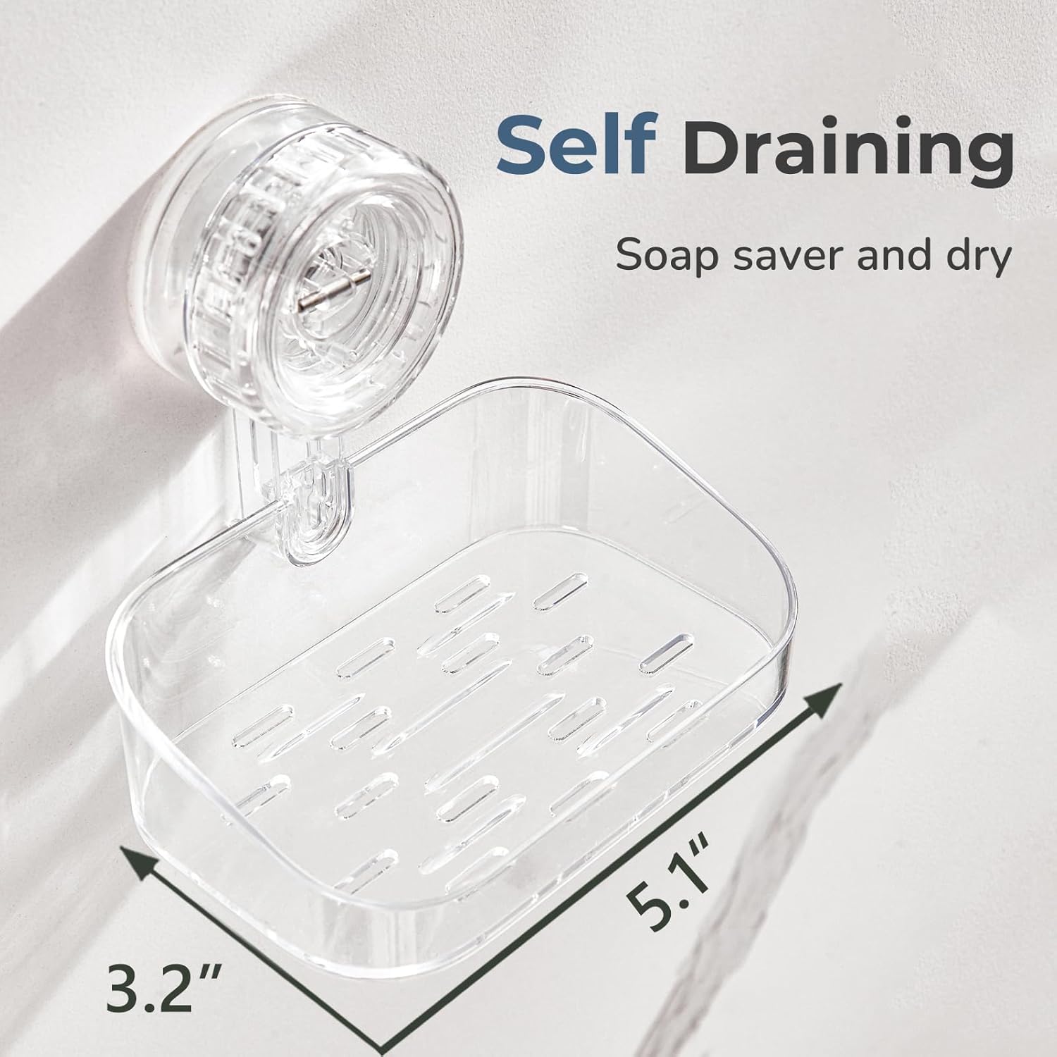 DEEIF White 2 Tier Soap Dish Holder