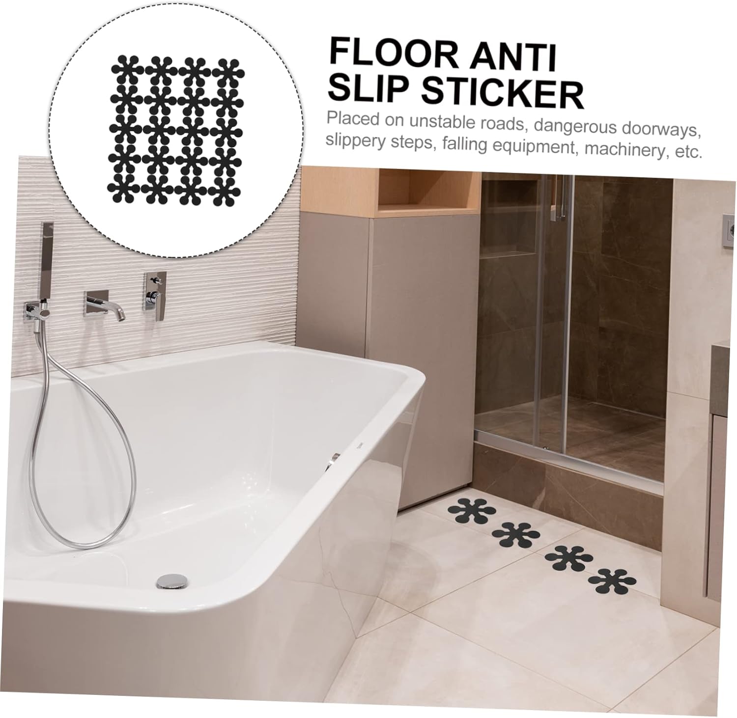 ULTECHNOVO Non-Slip Bath Stickers 20PCS Peva Material