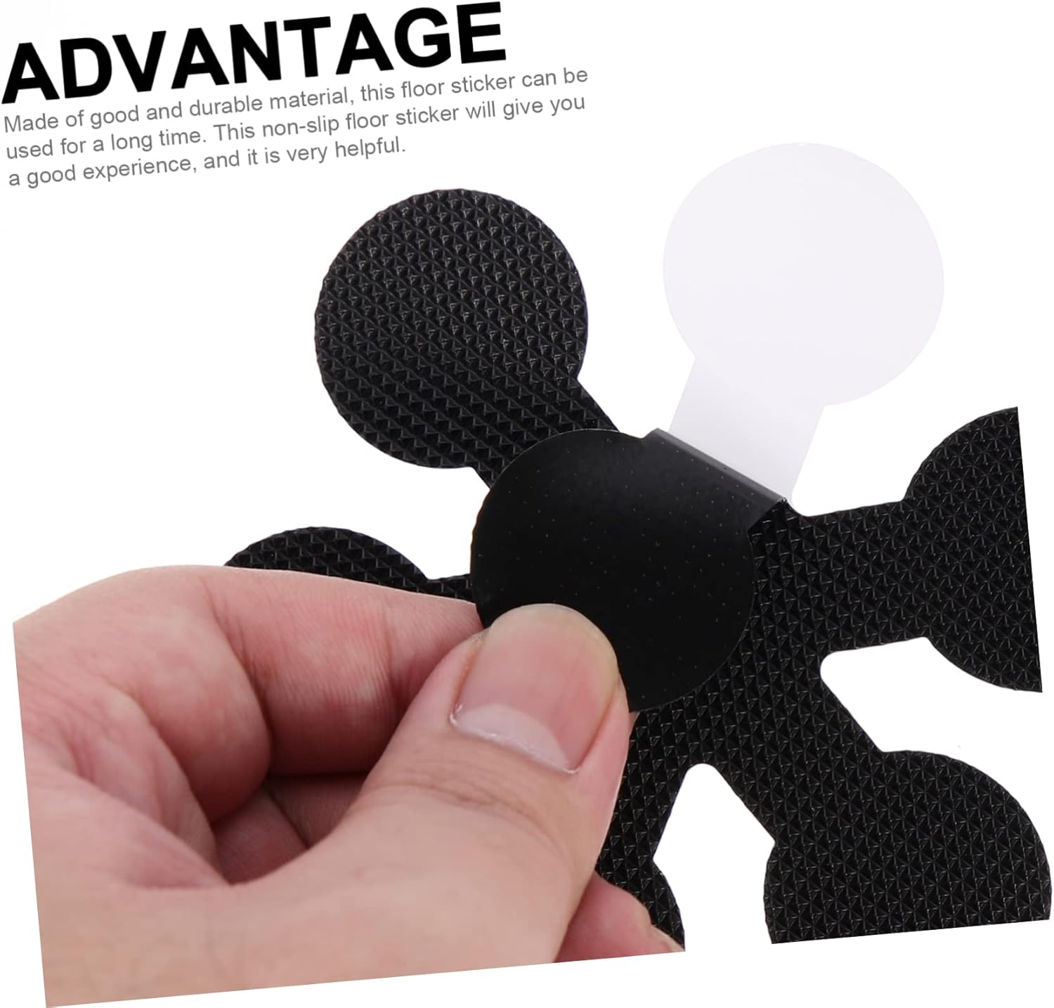 Ciieeo 20pcs Non-Slip Bath Stickers Waterproof Safety Adhesive Sticks Black
