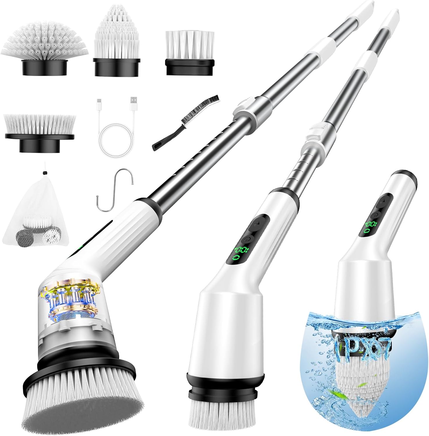 CTMAST Electric Spin Scrubber with IPX7 Waterproof 2 Speed