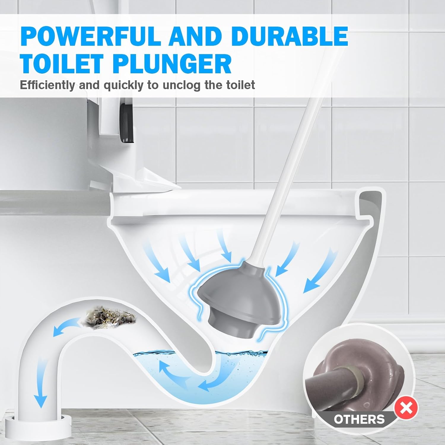 TRENTI 2-in-1 Toilet Plunger and Brush Set