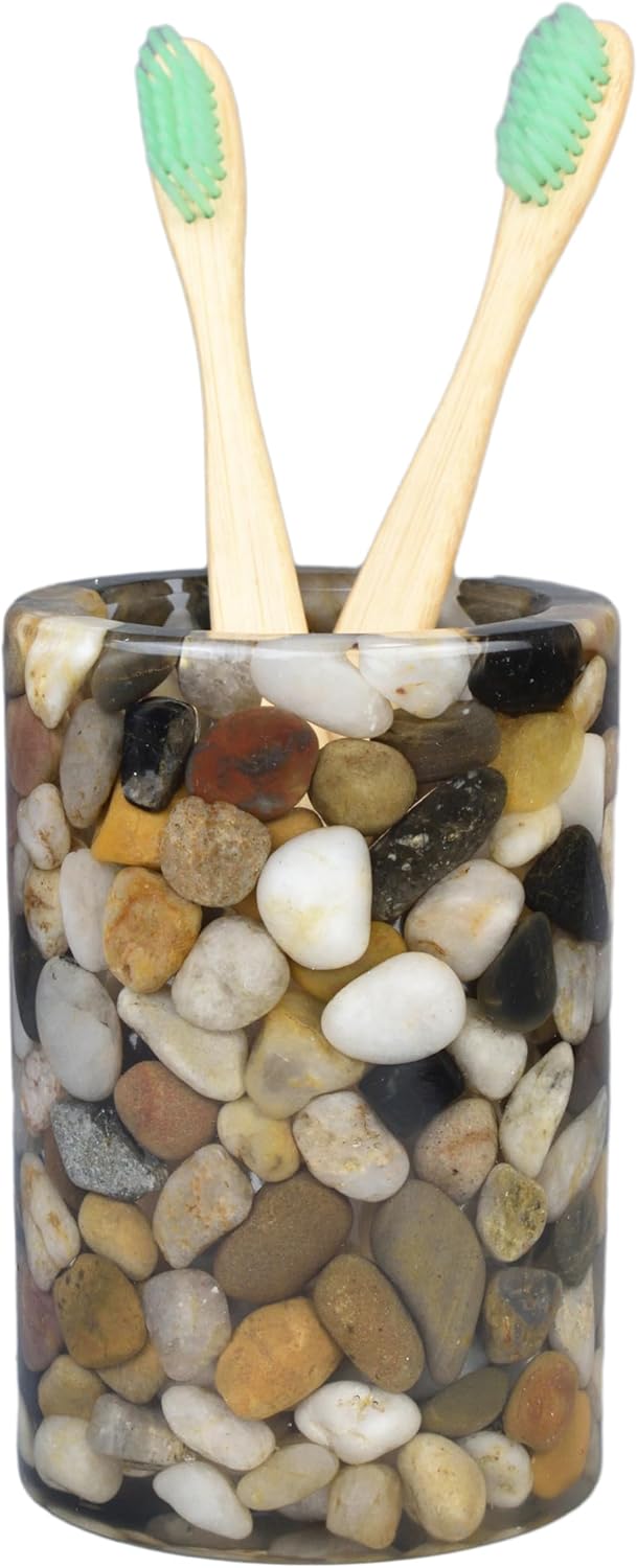 OYAMIHUI Handmade Rock Toothbrush Holder for Bathroom Decor